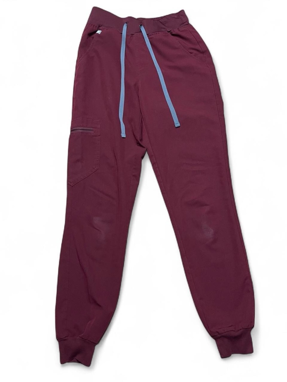 FIGS Womens Zamora Jogger Scrub Pants XXS Burgundy Maroon Technical Cargo Work